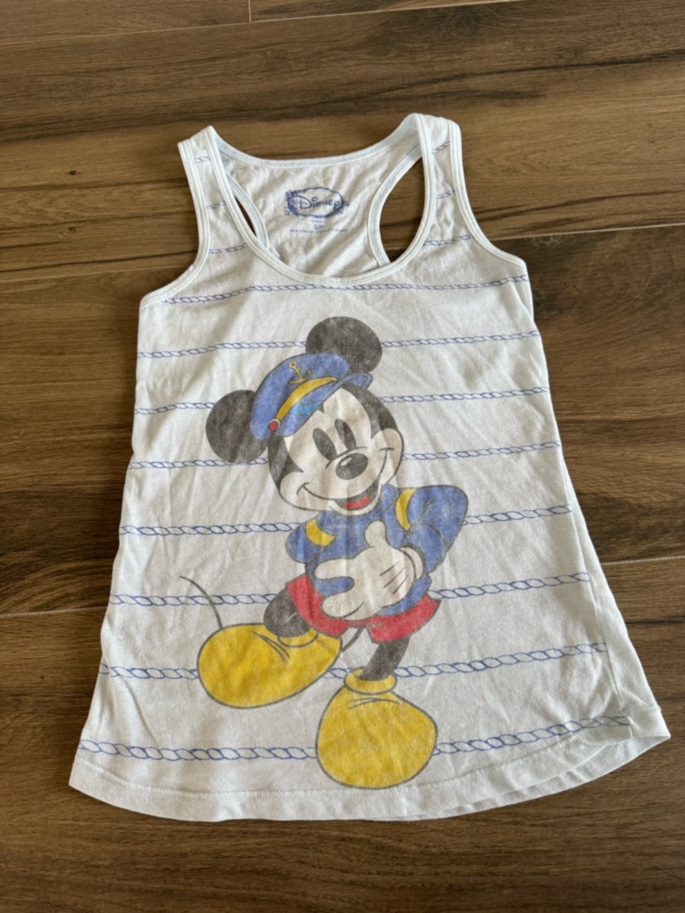 Light Blue Disney Mickey Mouse Nautical Racerback Tank